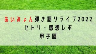 あいみょん弾き語りライブ2022セトリ・感想レポ甲子園
