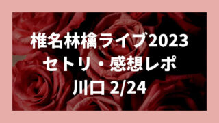 椎名林檎ライブ2023セトリ・感想レポ川口(埼玉)2/24