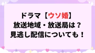 ウソ婚ドラマ放送地域・放送局は？見逃し配信についても！