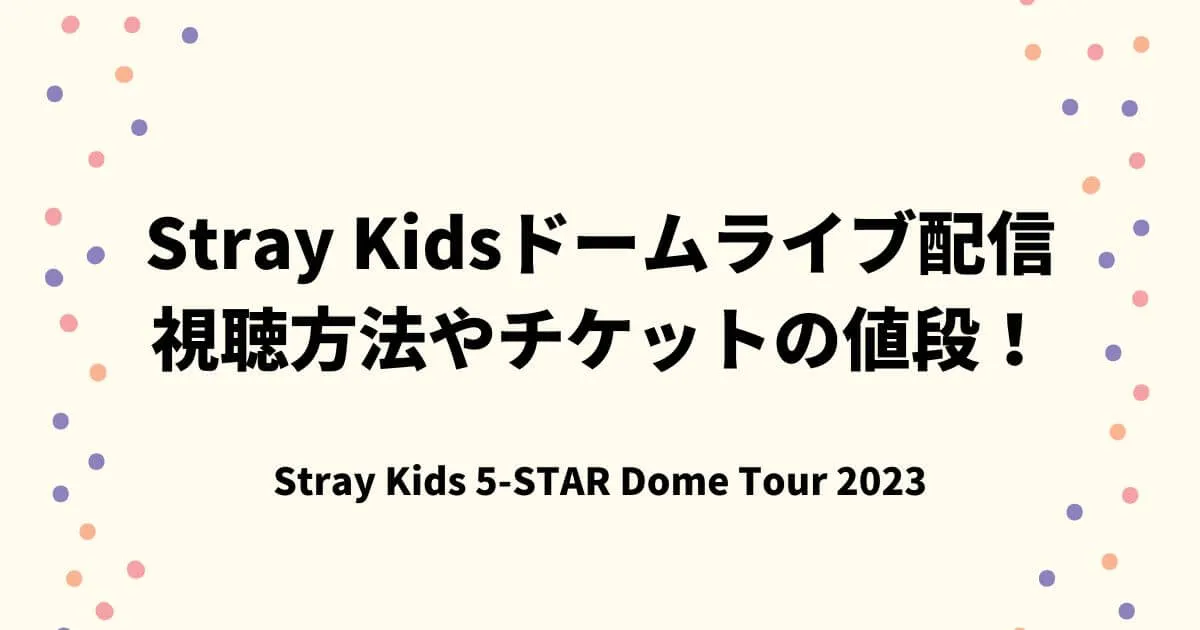 スキズ(Stray Kids)ライブ配信はどこで観れる？視聴方法やチケットの値段について